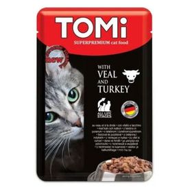 Tomi 100 gr Pouch Dana Etli Ve Hindili Kedi Yaş Maması