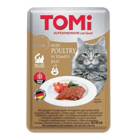 Tomi 100 gr Pouch Pate Kümes Hayvanı Ve Domates Tahılsız Kedi Yaş Maması