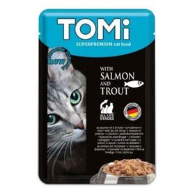 Tomi 100 gr Pouch Pate Somon ve Alabalıklı Kedi Yaş Maması