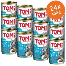 Tomi 24x400 gr Somon Ve Alabalıklı Kedi Konservesi