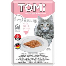 Tomi 6x85 gr Biftekli Yaş Kısır Kedi Maması