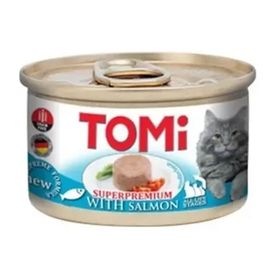 Tomi 85 Gr Kıyılmış Somonlu Tahılsız Yetişkin Konserve Kedi Maması