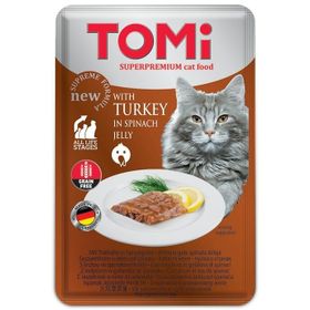 Tomi Hindi & Ispanak Tahılsız Pouch 100 gr Kedi Maması