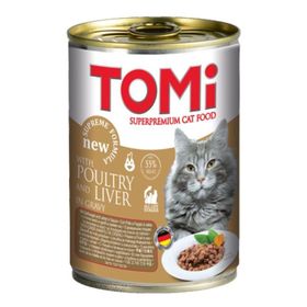 Tomi Kaz Etli ve Ciğerli 24x400 gr Yetişkin Konserve Kedi Maması