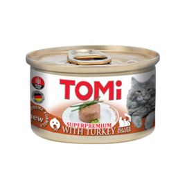 Tomi Kıyılmış Hindili Tahılsız Yetişkin 85 gr Konserve Kedi Maması