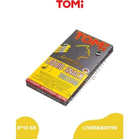 Tomi Kümes Hayvanlı Ciğer ve Biyotinli Krema 8x15 gr Kedi Ödül Maması