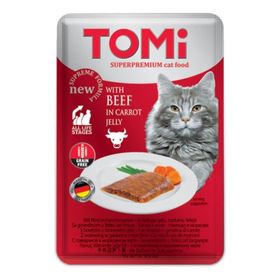 Tomi Sığır Etli ve Havuçlu Tahılsız Pouch Yetişkin 100 gr Kedi Maması