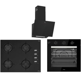 Tommatech TT100 TDE6005BG - TAO6001BG - TAF6006BSM Siyah 3'lü Ankastre Set