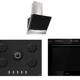 Tommatech TT500 TDE6002BGİ - TAO7001BG - TAF6001BS Siyah Gri 3'lü Ankastre Set