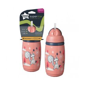 Tommee Tippee 260 ml Pembe Isı Yalıtımlı Pipetli Bardak