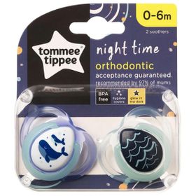 Tommee Tippee 2'li 0-6 Ay Ortodontik Gece Emziği