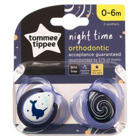 Tommee Tippee 2'li 0-6 Ay Ortodontik Gece Emziği