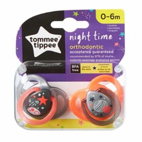 Tommee Tippee 2'li 0-6 Ay Ortodontik Gece Emziği
