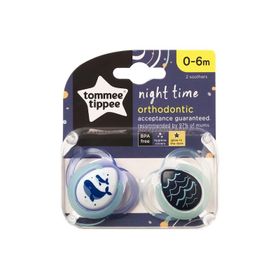 Tommee Tippee 2'li 0-6 Ay Ortodontik Gece Emziği