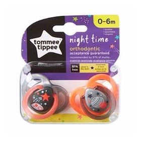 Tommee Tippee 2'li 0-6 Ay Ortodontik Gece Emziği