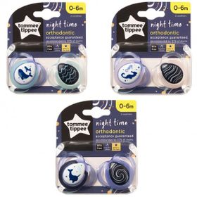 Tommee Tippee 2'li 0-6 Ay Ortodontik Gece Emziği