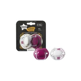Tommee Tippee 6-18 Ay Urban 2'li Emzik kız beyaz -pembe