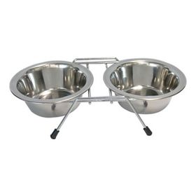 Tommy 20 Oz Tel Ayaklı İkili Çelik Köpek Mama Kabı