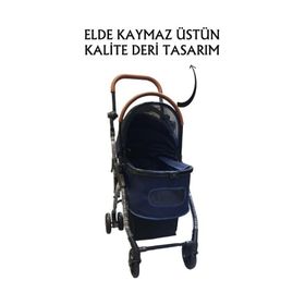 Tommy 76.5x48x99 cm Lacivert Max 15 kg Evcil Hayvan Arabası