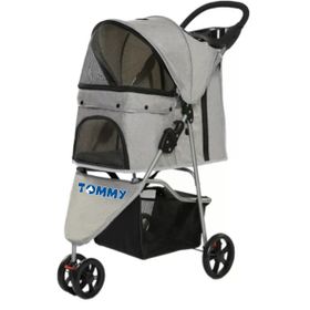 Tommy Gri 81x45.5x101 cm Max 15 kg Evcil Hayvan Arabası