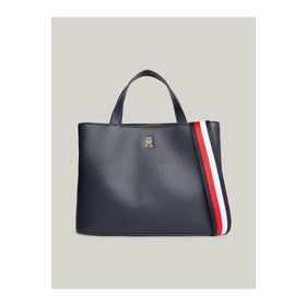 Tommy Hilfiger AW0AW16075-DW6 Deri Lacivert Kadın Omuz Çantası