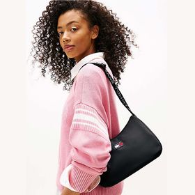 Tommy Hilfiger AW0AW17888-BDS Kadın Siyah Omuz Çantası
