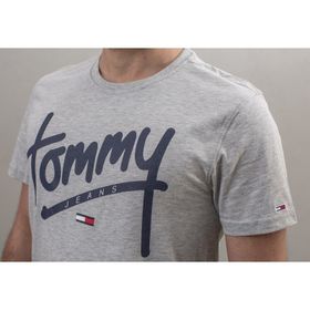 Tommy Hilfiger DM0DM01910 Gri Erkek T-Shirt