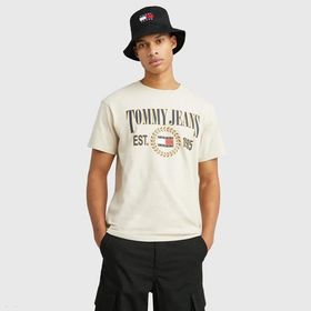 Tommy Hilfiger DM0DM16231 Acı Krem Erkek T-shirt