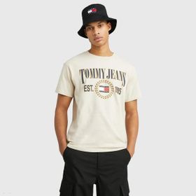 Tommy Hilfiger DM0DM16231 Acı Krem Erkek T-shirt