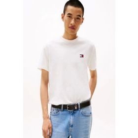 Tommy Hilfiger DM0DM20322YBL Jeans TJM Reg Badge Tee Ext Beyaz Erkek T-shirt