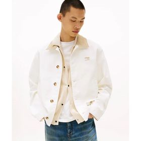 Tommy Hilfiger DM0DM21666-YBH Beyaz Cotton Chore Jacket Erkek Ceket
