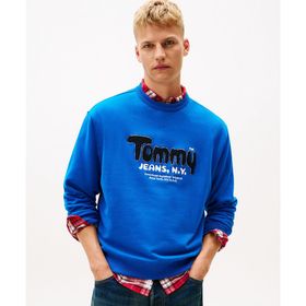 Tommy Hilfiger DM0DM22087-C3D Mavi RLX Boucle FNT PLY CNCK EXT Erkek Sweatshirt
