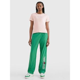 Tommy Hilfiger DW0DW15447-TJ9 Pembe Kadın T-shirt