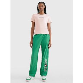 Tommy Hilfiger DW0DW15447-TJ9 Pembe Kadın T-shirt