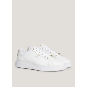 Tommy Hilfiger FW0FW077800K7 Beyaz Deri Kadın Sneaker