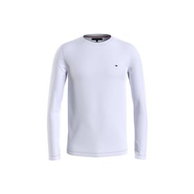 Tommy Hilfiger MW0MW10804YBR Beyaz Bisiklet Yaka Erkek T-shirt