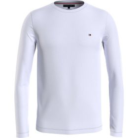 Tommy Hilfiger MW0MW10804YBR Beyaz Bisiklet Yaka Erkek T-shirt