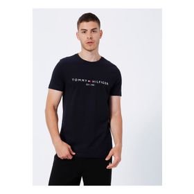 Tommy Hilfiger MW0MW11465403 Bisiklet Yaka Mavi Erkek T-shirt