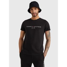 Tommy Hilfiger MW0MW11465BAS Bisiklet Yaka Siyah Erkek T-shirt