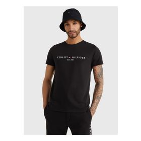 Tommy Hilfiger MW0MW11465BAS Bisiklet Yaka Siyah Erkek T-shirt