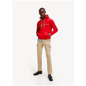 Tommy Hilfiger MW0MW11599 Kapüşon Yaka Kırmızı Erkek Sweatshirt