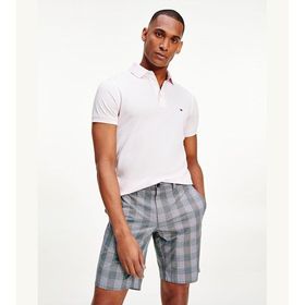 Tommy Hilfiger MW0MW17771TOG Polo Yaka Slim Fit Düz Pembe Erkek T-shirt