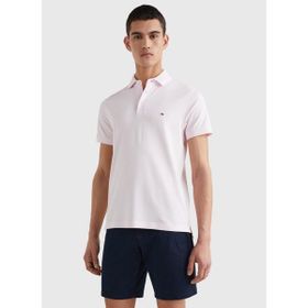 Tommy Hilfiger MW0MW17771TOG Polo Yaka Slim Fit Düz Pembe Erkek T-shirt