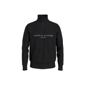 Tommy Hilfiger MW0MW20954BDS Bisiklet Yaka Slim Fit Siyah Erkek Organik Pamuk Sweatshirt