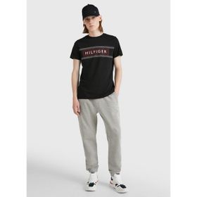 Tommy Hilfiger MW0MW30035BDS Bisiklet Yaka Siyah Erkek T-Shirt