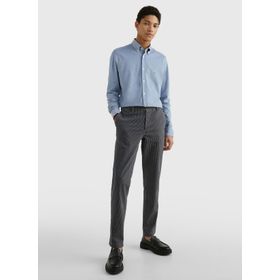 Tommy Hilfiger MW0MW30675C14 Regular Fit Düğmeli Yaka Mavi Erkek Gömlek