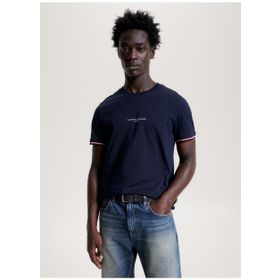 Tommy Hilfiger MW0MW32584DW5 Bisiklet Yaka Mavi Erkek T-Shirt
