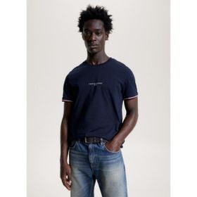 Tommy Hilfiger MW0MW32584DW5 Bisiklet Yaka Mavi Erkek T-Shirt