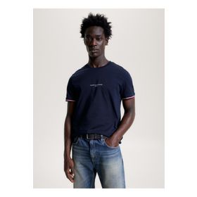 Tommy Hilfiger MW0MW32584DW5 Bisiklet Yaka Mavi Erkek T-Shirt