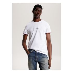 Tommy Hilfiger MW0MW32584YBR Bisiklet Yaka Beyaz Erkek T-Shirt